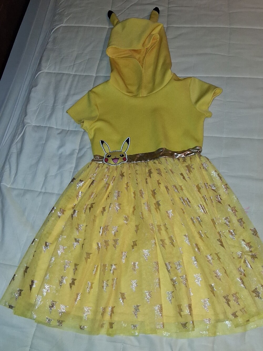 Pokemon Yellow Pikachu Hooded Tulle Party Dress
